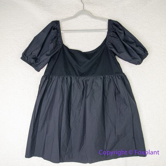 New! Eloquii black short sleeve baby doll dress, women plus size‎ 20 - Picture 7 of 10